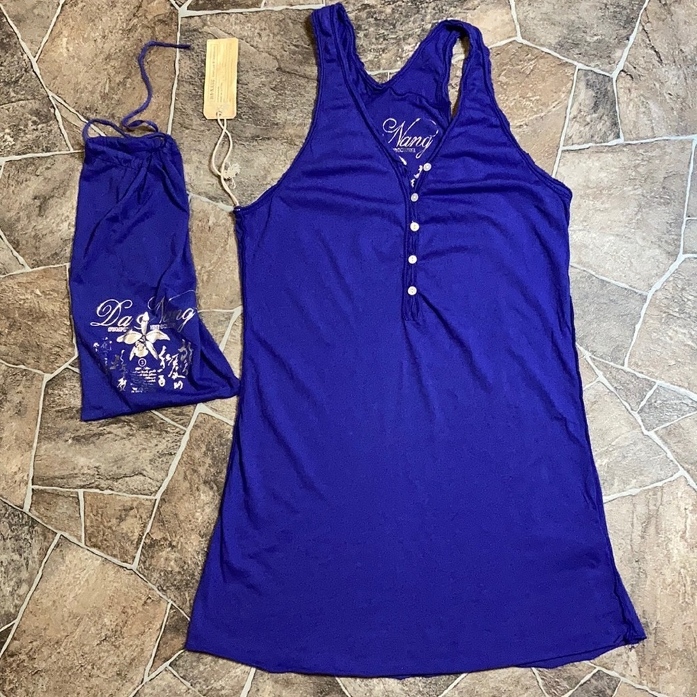 NWT Da-Nang Indochine Cotton Henley Tank
